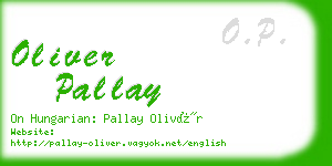 oliver pallay business card